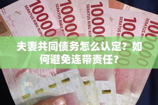 北京夫妻共同债务怎么认定？如何避免连带责任？