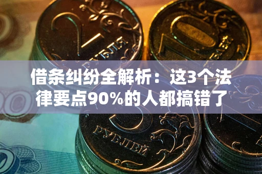 北京借条纠纷全解析：这3个法律要点90%的人都搞错了